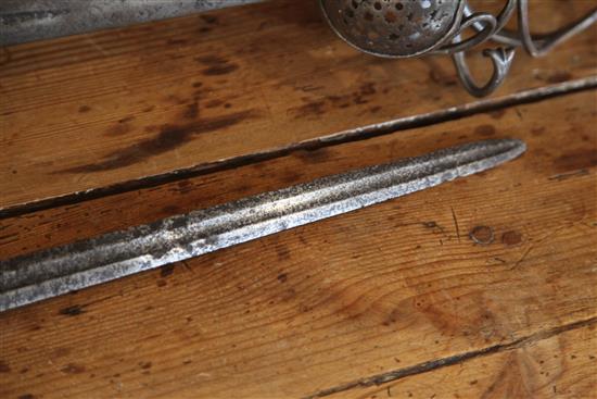 A 17th century backsword,